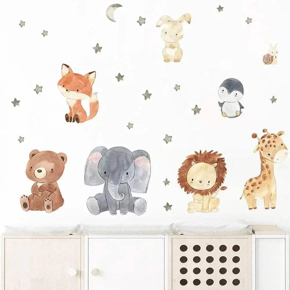  Adorable Africa Animals Wall Stickers 6 Pack Toyland EU -  ToylandEU™