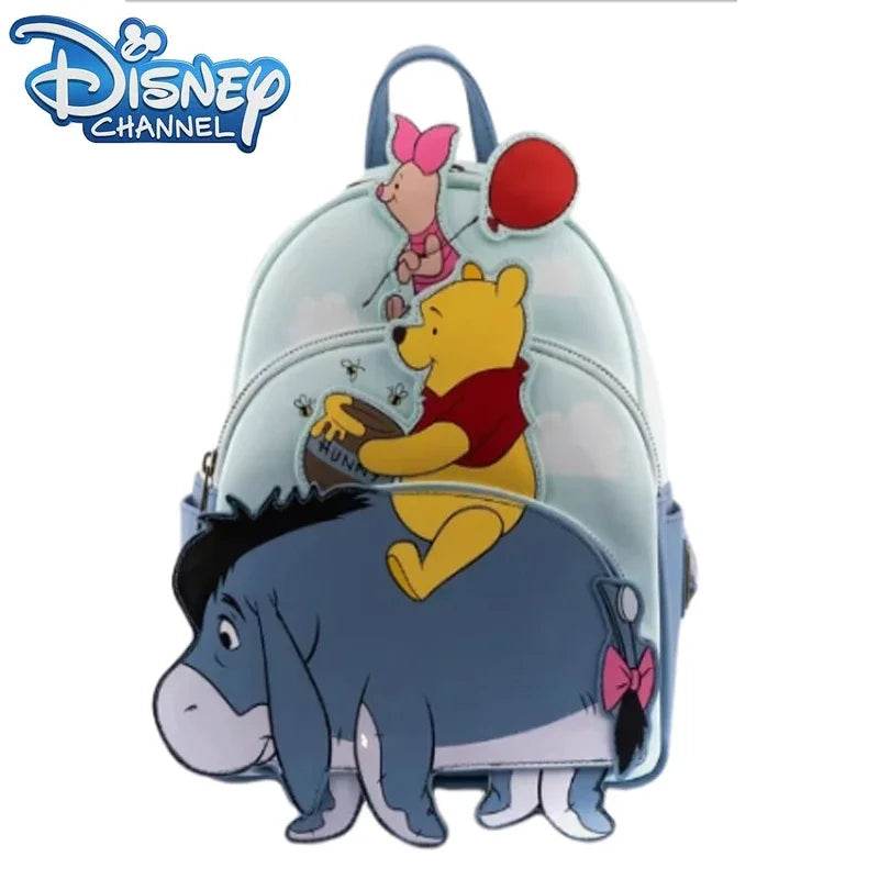 Adorable Winnie The Pooh Mini Backpack With Triple Pocket And Durable Polyester For Girls School Bag - ToylandEU