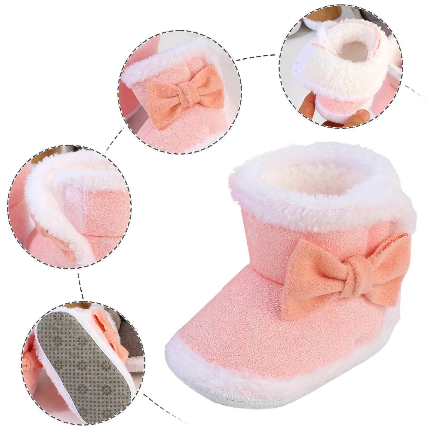 Adorable Winter Plush Snow Booties for Newborns - Cute Cartoon Toddler Warm Shoes for First Walkers - ToylandEU