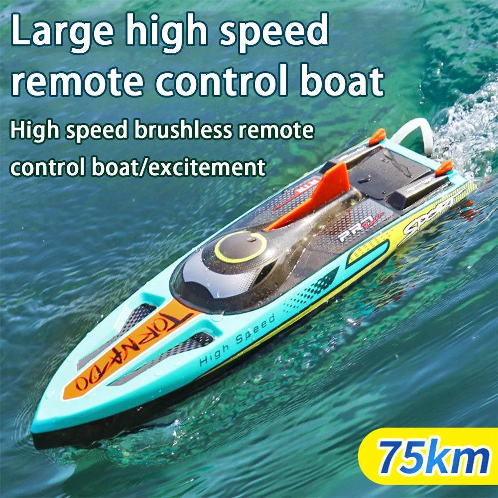 Adult And Child Enthusiasts Remote Control Boat 70 Kilometers Per Hour LED Light - ToylandEU