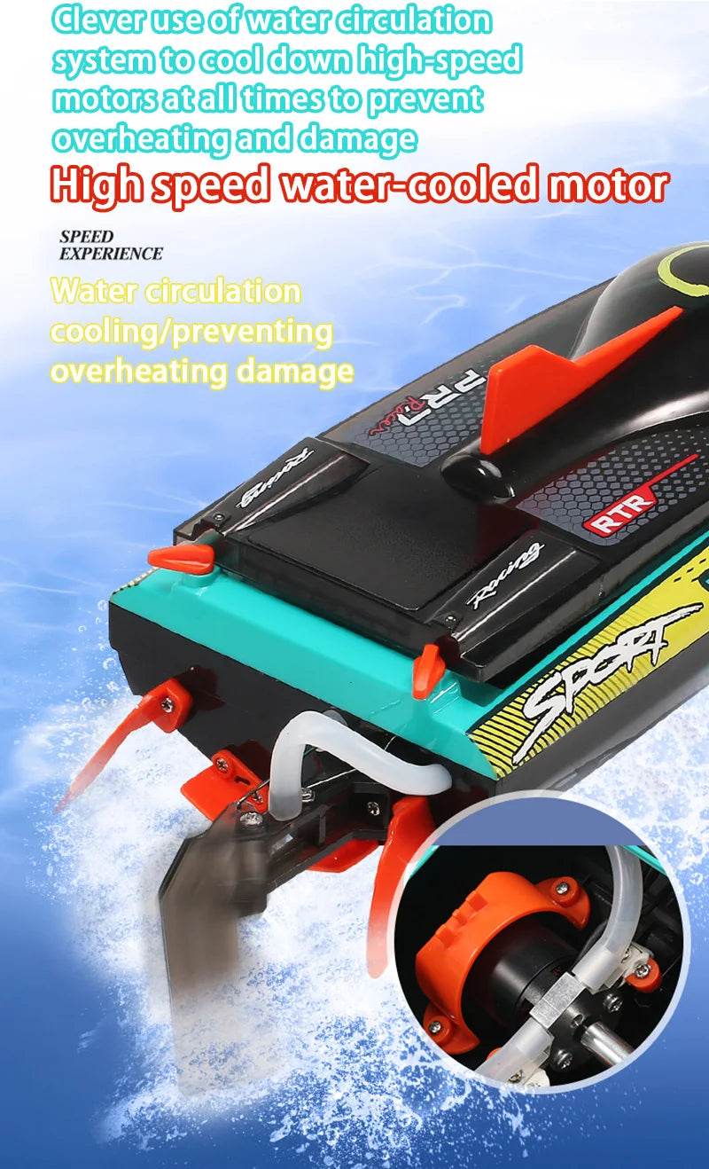 Adult And Child Enthusiasts Remote Control Boat 70 Kilometers Per Hour LED Light - ToylandEU