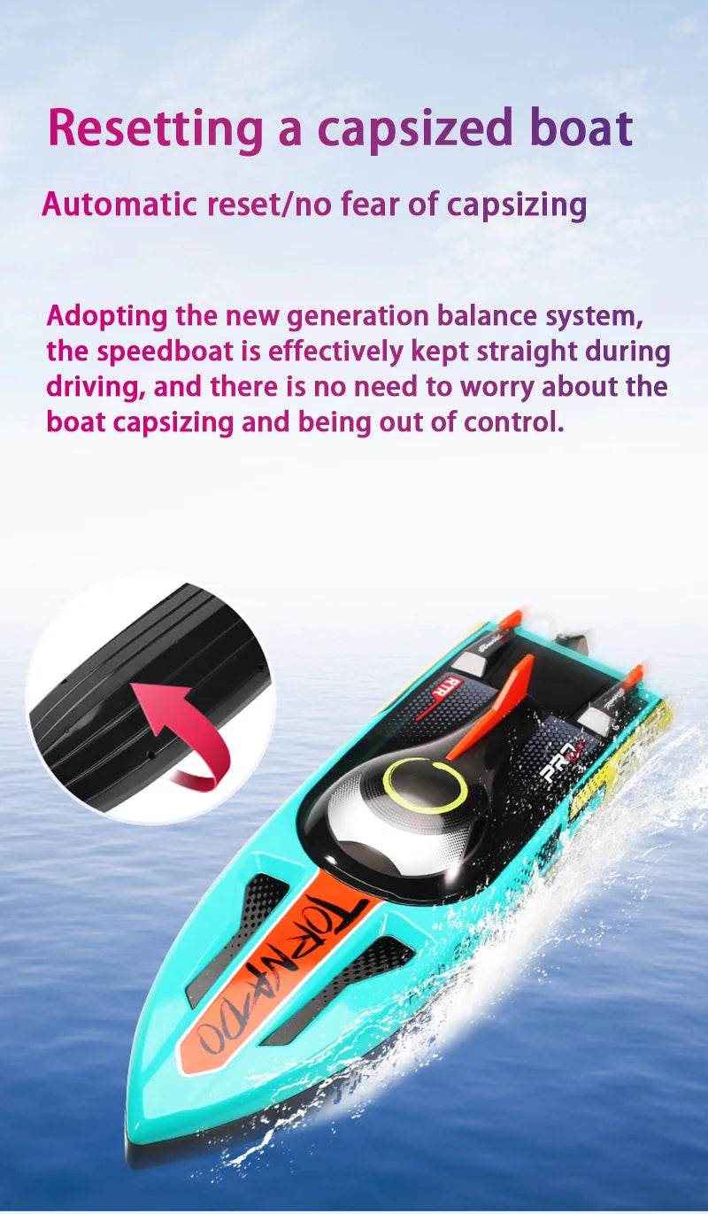 Adult And Child Enthusiasts Remote Control Boat 70 Kilometers Per Hour LED Light - ToylandEU