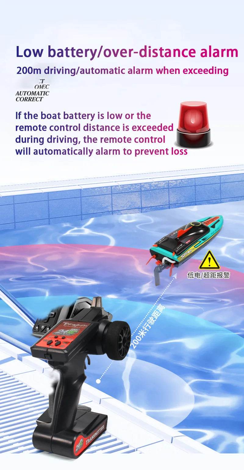 Adult And Child Enthusiasts Remote Control Boat 70 Kilometers Per Hour LED Light - ToylandEU