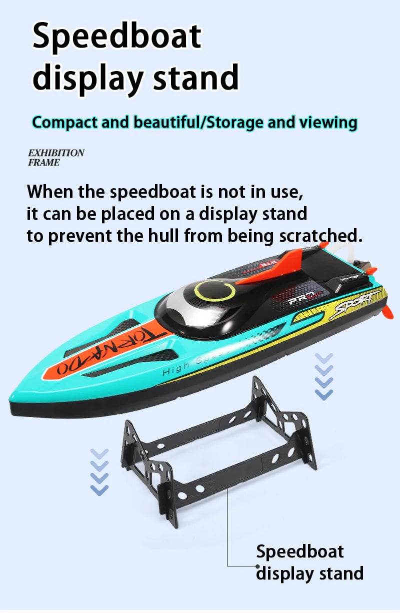 Adult And Child Enthusiasts Remote Control Boat 70 Kilometers Per Hour LED Light - ToylandEU