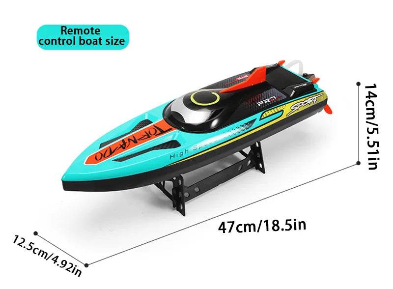 Adult And Child Enthusiasts Remote Control Boat 70 Kilometers Per Hour LED Light - ToylandEU