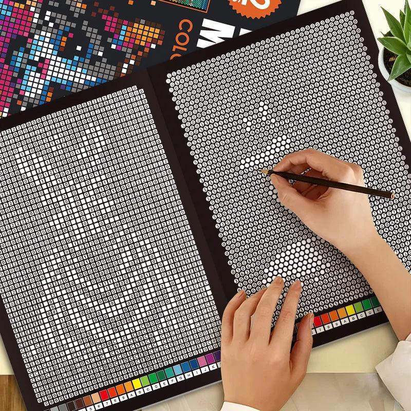 Adult Color By Number Book | Mosaic Pixel Art | Toylandeu™