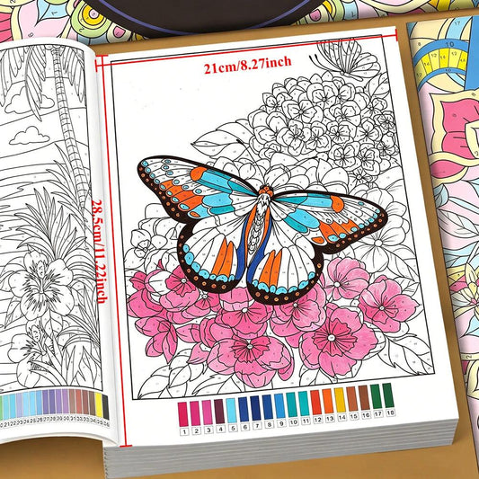 Adult Color By Number | Flower Patterns | Toylandeu™