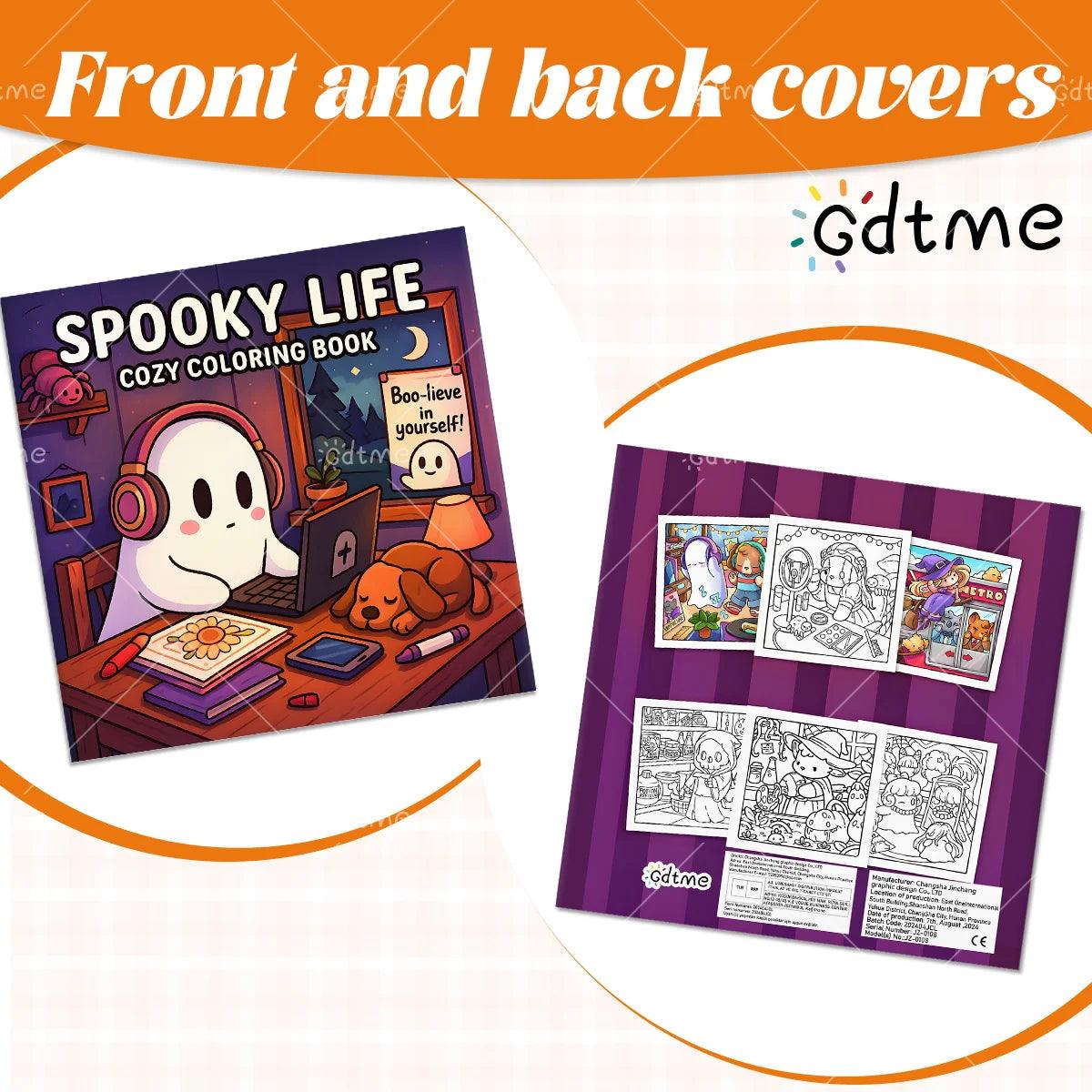 Adult Coloring Book | Halloween Spooky Themes | Toylandeu™