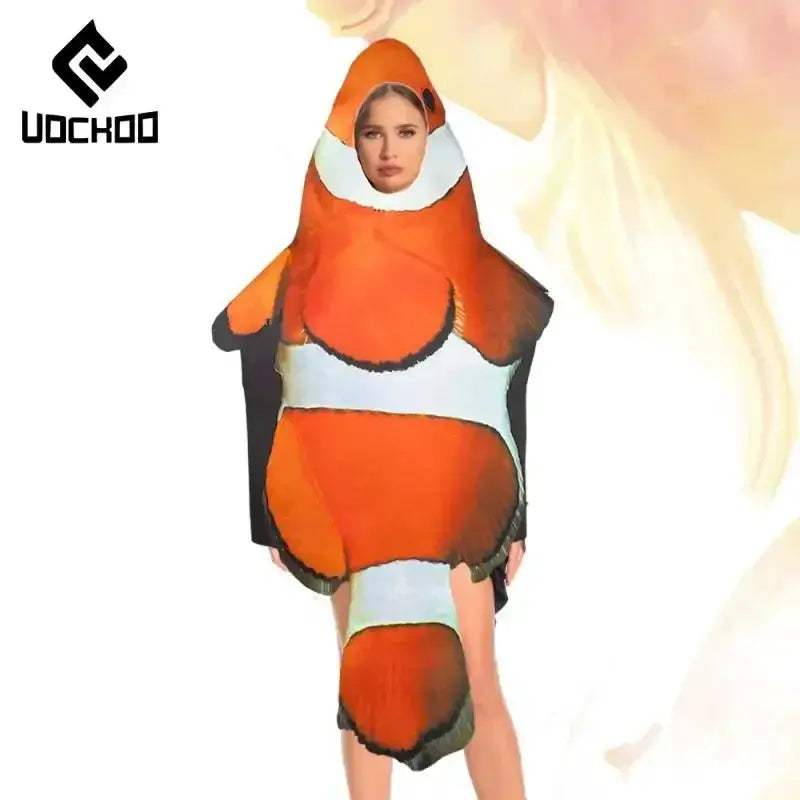 Adult Eye Catching Clownfish Costume Bodysuit For Stage Performances - ToylandEU