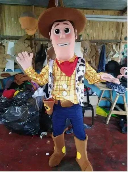 Adult Halloween Mascot Cowboy Costume Handmade With Full Body Props - ToylandEU
