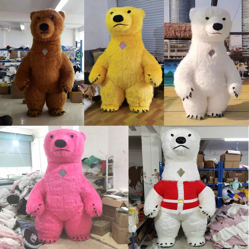 Adult Inflatable Panda Polar Bear Monkey Mascot Costume Cosplay Giant - ToylandEU