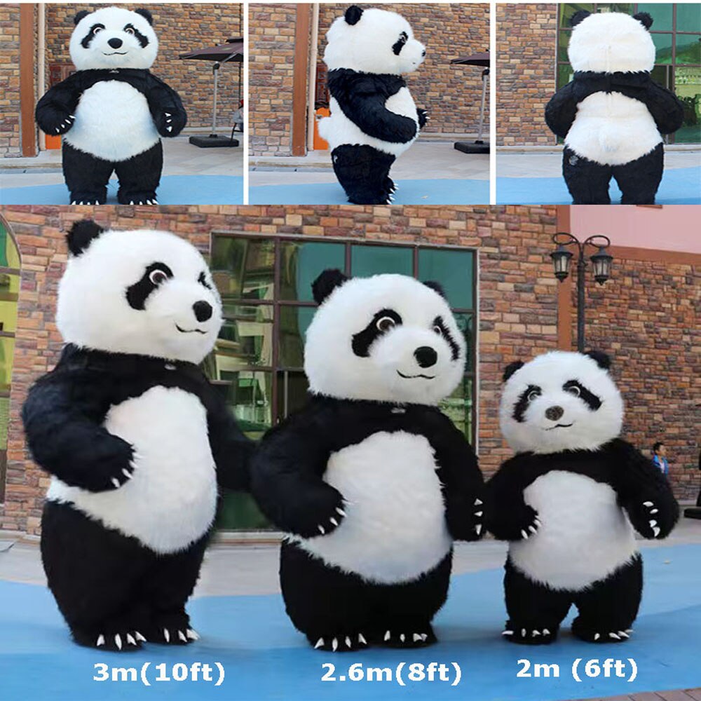 Adult Inflatable Panda Polar Bear Monkey Mascot Costume Cosplay Giant