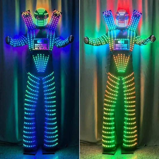 Adult LED Circus Show Luminous Stilt Walker Costume Outfit - ToylandEU