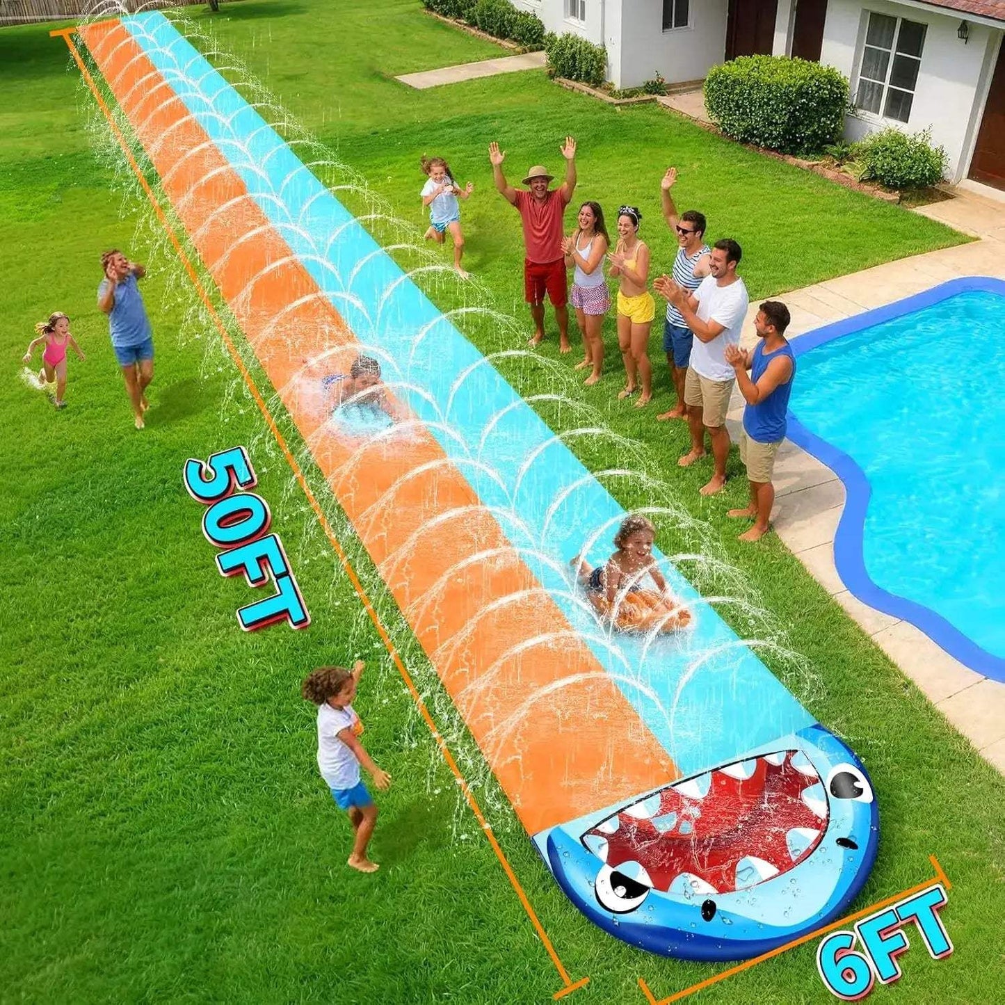  Adult Lawn Water Slide Built In Sprinkler -  ToylandEU™
