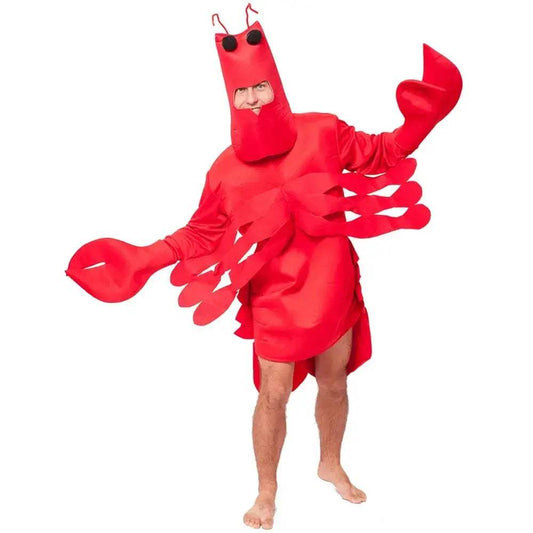 Adult Lobster Costume Cosplay Red Crayfish Outfit for Halloween - ToylandEU