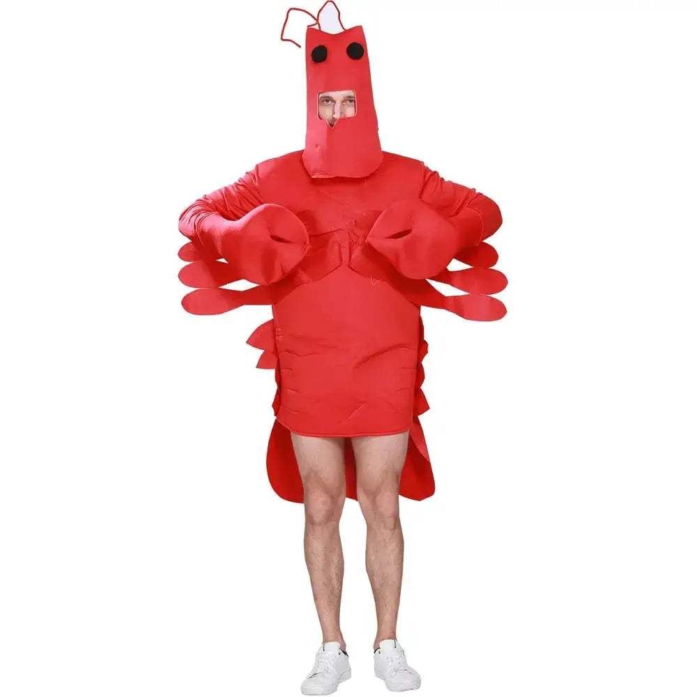 Adult Lobster Costume Cosplay Red Crayfish Outfit for Halloween - ToylandEU