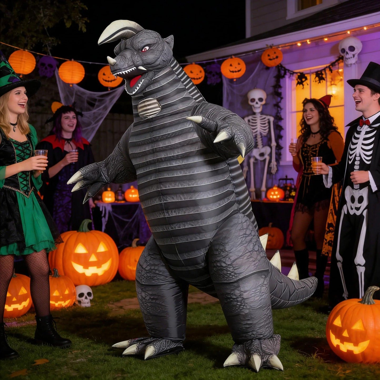 Adult Monster Mascot Costume | Polyester Knit Full Body Set | Toylandeu™
