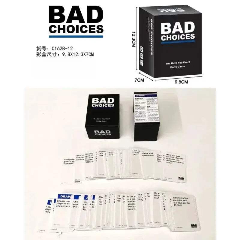 Adult Party Card Games Bad Choices And Bad Guys Edition - ToylandEU