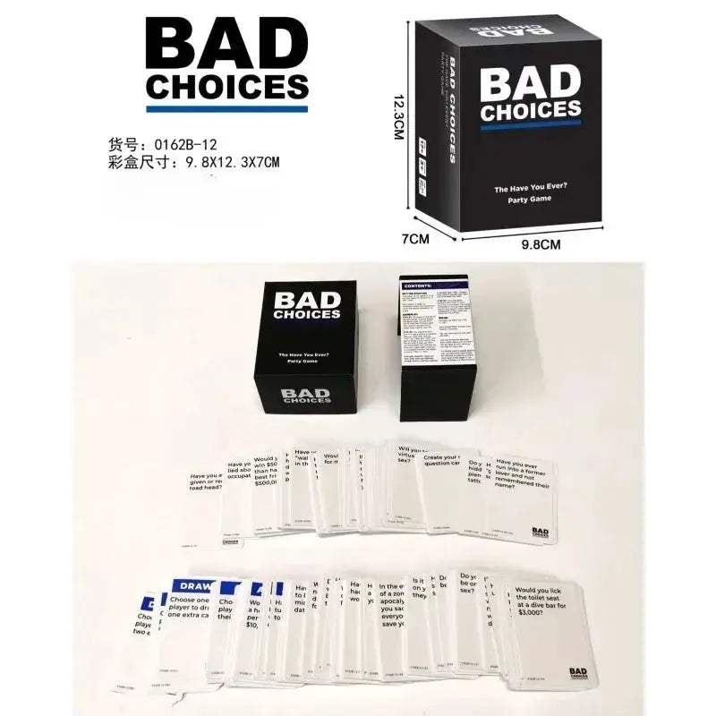 Adult Party Card Games Bad Choices And Bad Guys Edition - ToylandEU
