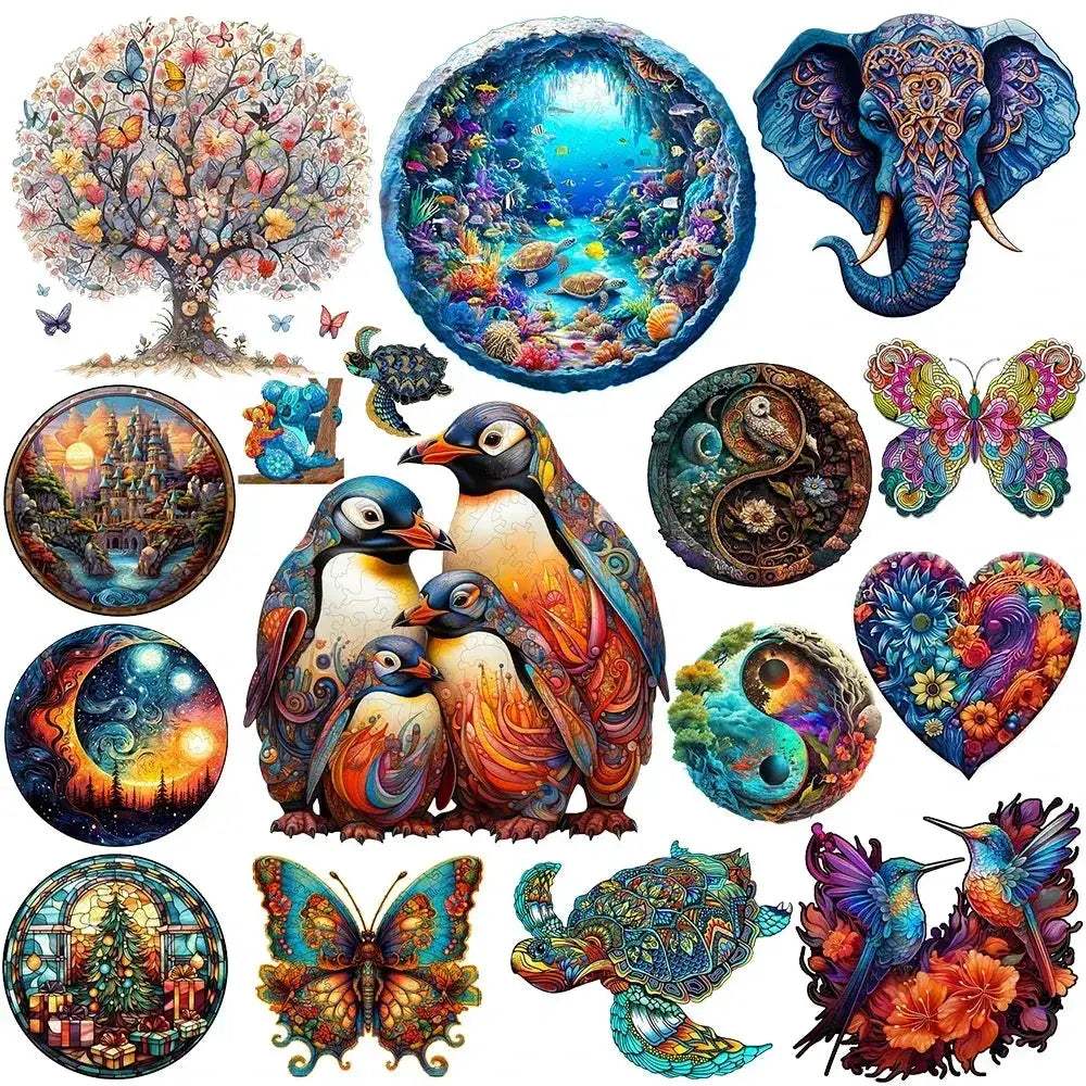 Advanced Wooden Jigsaw Puzzle For Adults Unique Alien Theme Gift - ToylandEU