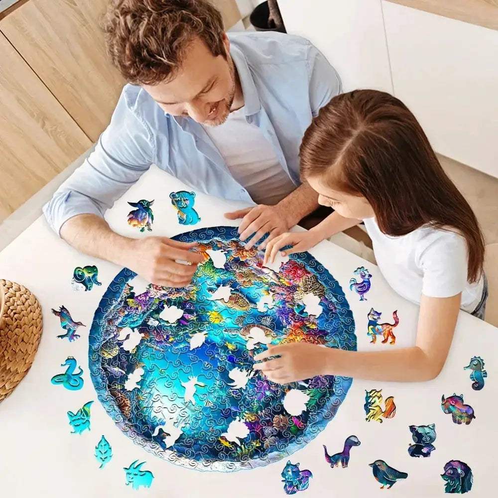 Advanced Wooden Jigsaw Puzzle For Adults Unique Alien Theme Gift - ToylandEU