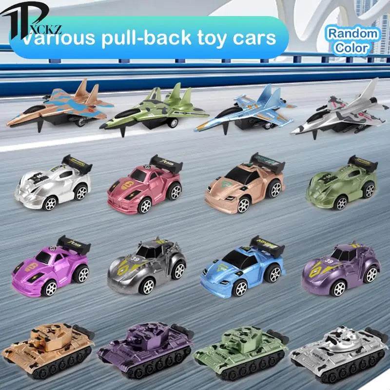 Adventure Vehicle Toy Set: Pull-Back Mini Cars, Tanks, and Airplanes for Kids - ToylandEU