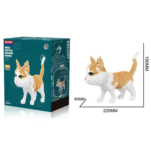 Simulated Pet Cat and Dog Building Blocks Model for Kids ToylandEU.com Toyland EU