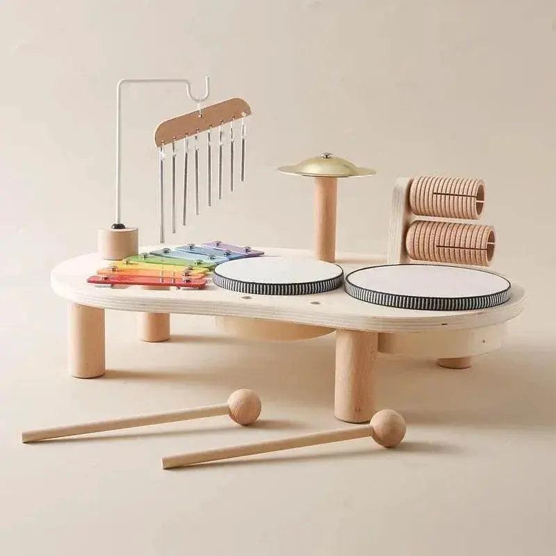  Aeolian Bells Wooden Montessori Xylophone Toy For Newborns Non Toxic Wood Educational Music Table -  ToylandEU™