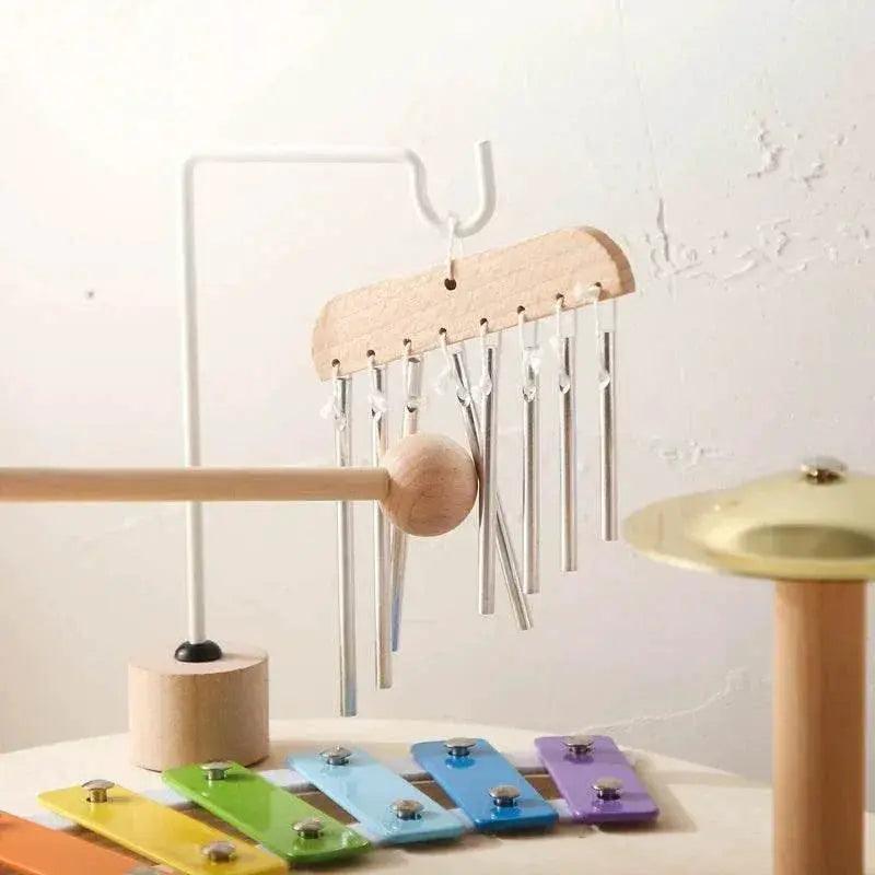  Aeolian Bells Wooden Montessori Xylophone Toy For Newborns Non Toxic Wood Educational Music Table -  ToylandEU™
