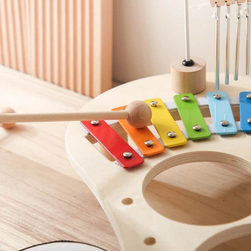 Baby Educational Toys Wooden Aeolian Bells Montessori Musical Toys Xylophone Newborn Birthday Gifts Music Table Toys - ToylandEU