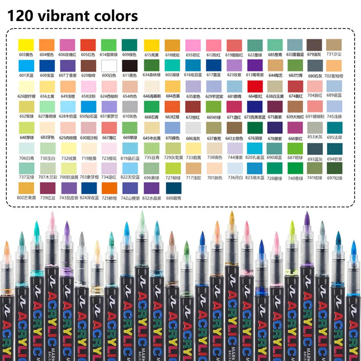 Acrylic Markers | 168 Colors Waterproof | Toylandeu™