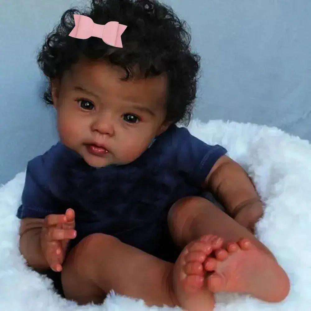  African American Reborn Doll Rooted Hair 20 Inch Gift -  ToylandEU™