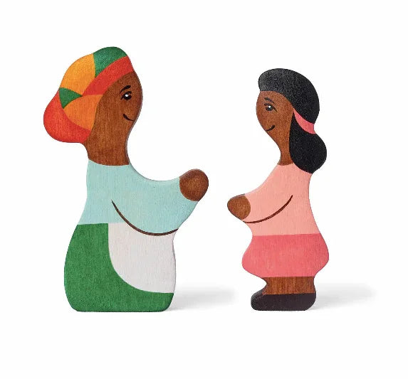 African American Waldorf Family Dolls Handcrafted Set of Nine - ToylandEU