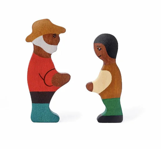 African American Waldorf Family Dolls Handcrafted Set of Nine - ToylandEU