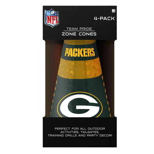  Green Bay Packers Zone Cones 4 Pack With Reflective Logos Agility Cones -  ToylandEU™
