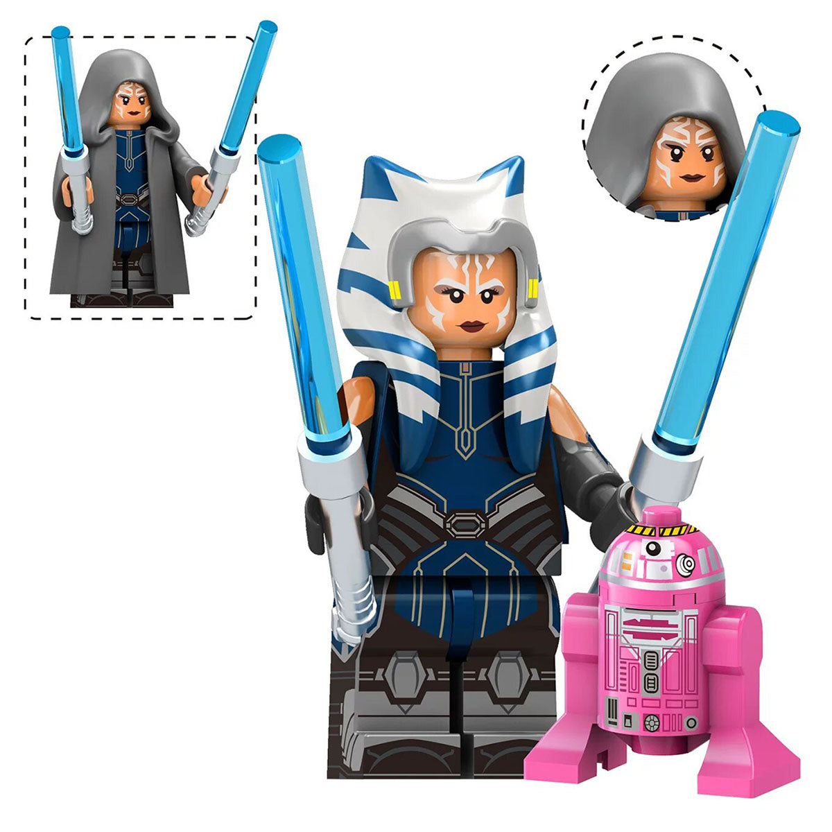 Ahsoka Tano Minifigure | LEGO Compatible Dual Saber | Toylandeu™