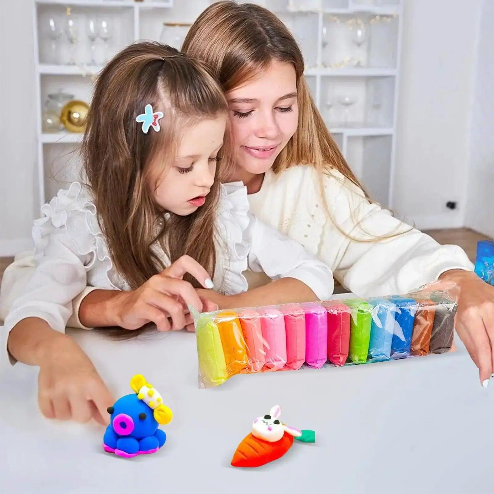  Air Dry Clay Modeling Set For Kids With Tools Colorful -  ToylandEU™