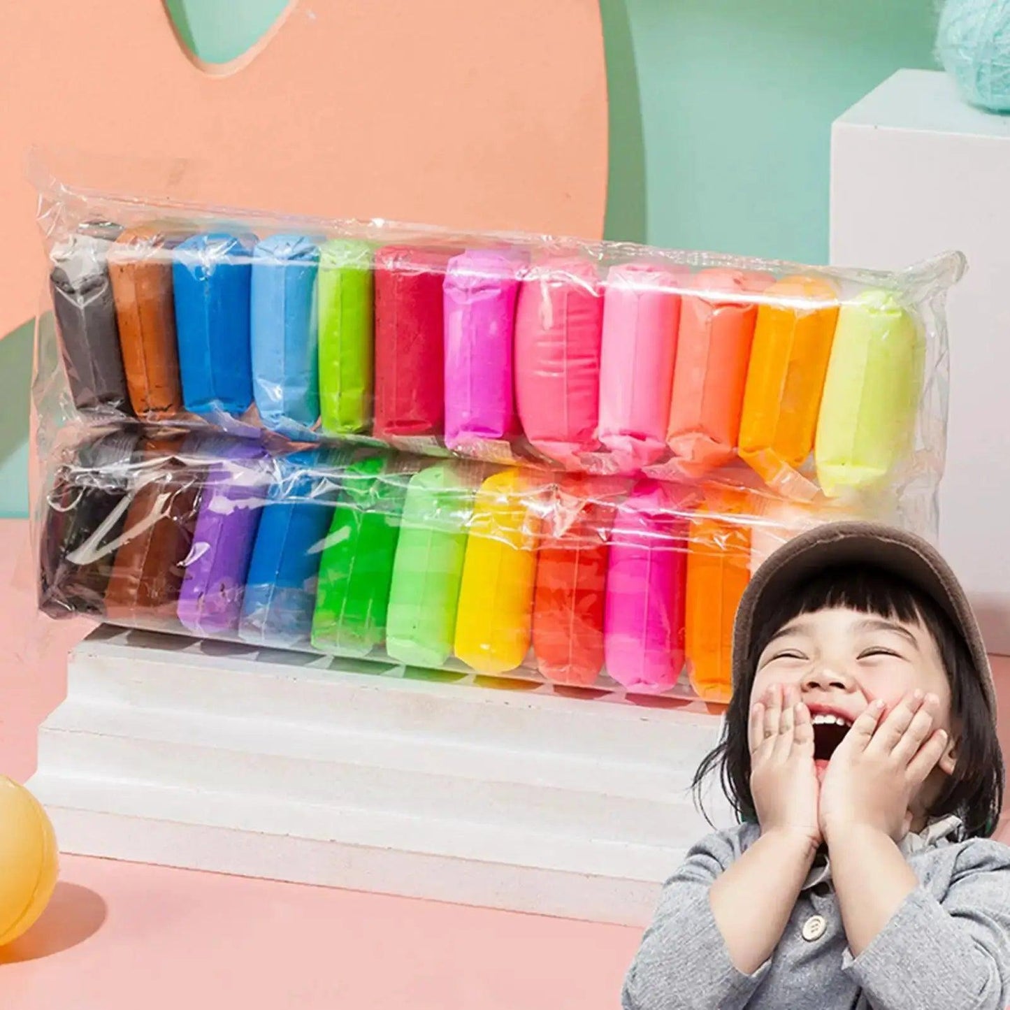  Air Dry Clay Modeling Set For Kids With Tools Colorful -  ToylandEU™