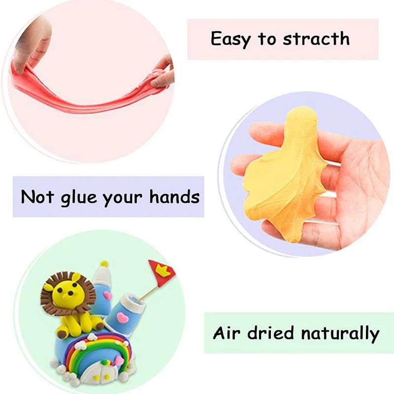 Air Dry Plasticine Modeling Clay 36 Colors For Children - ToylandEU