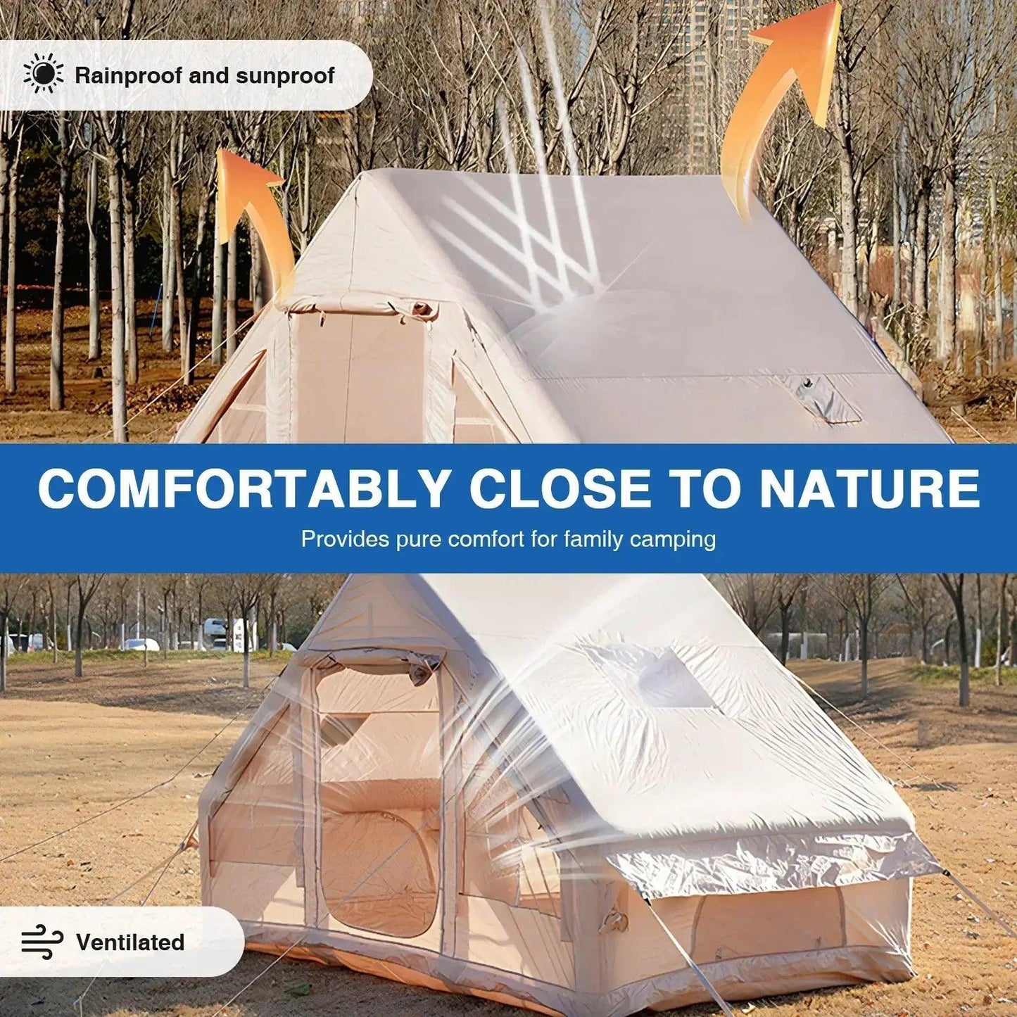  Air Glamping Tent With Pump Easy Setup Waterproof -  ToylandEU™