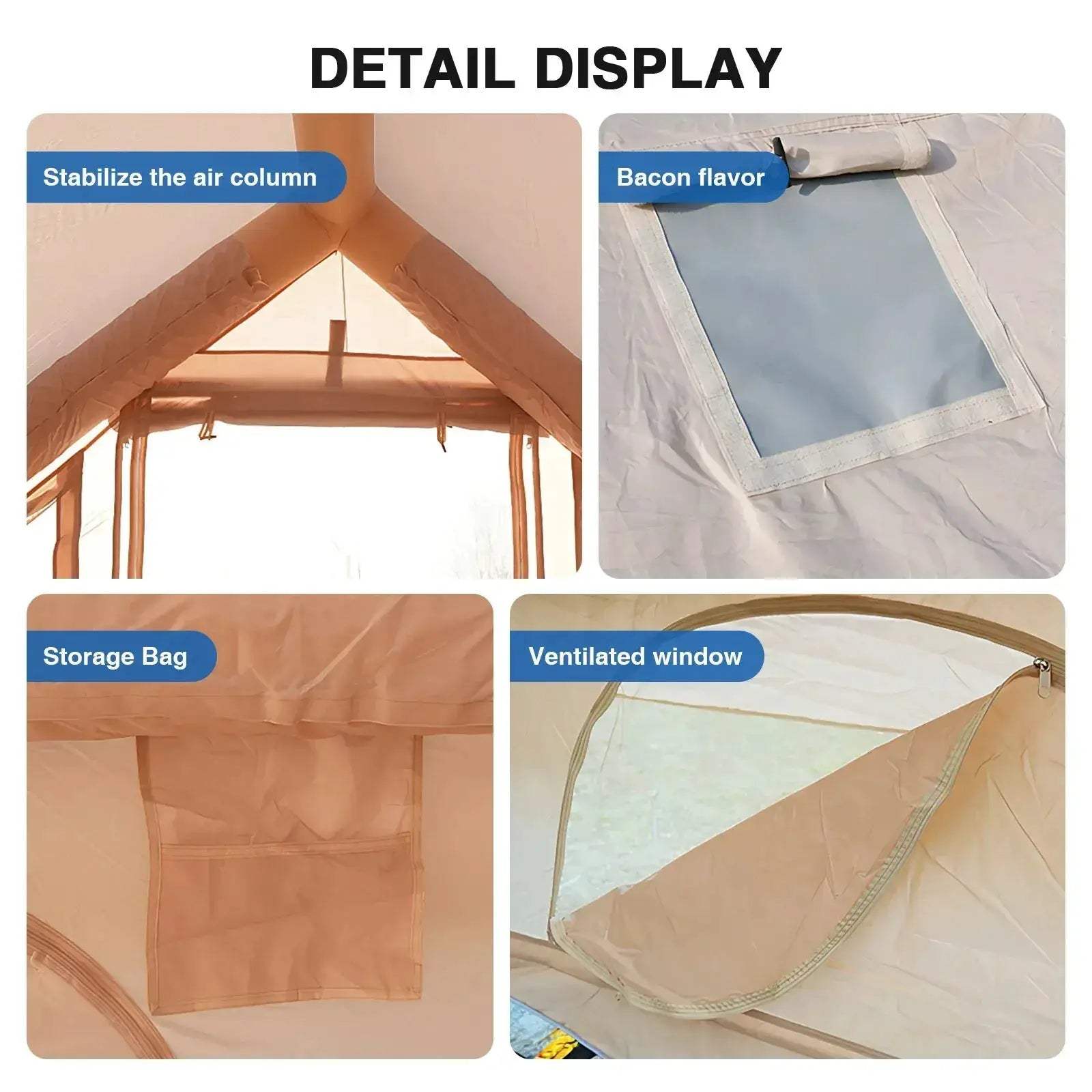 Air Glamping Tent With Pump For Easy Setup Waterproof Oxford - ToylandEU