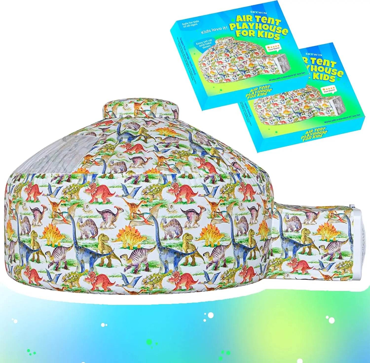 Air Tent Playhouse for Kids - Inflatable Dino Tent 2 Pack - ToylandEU