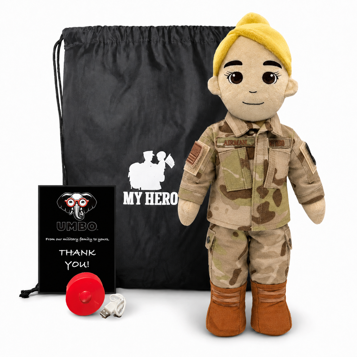  Air Force Recordable Plush Daddy Doll With Messages 