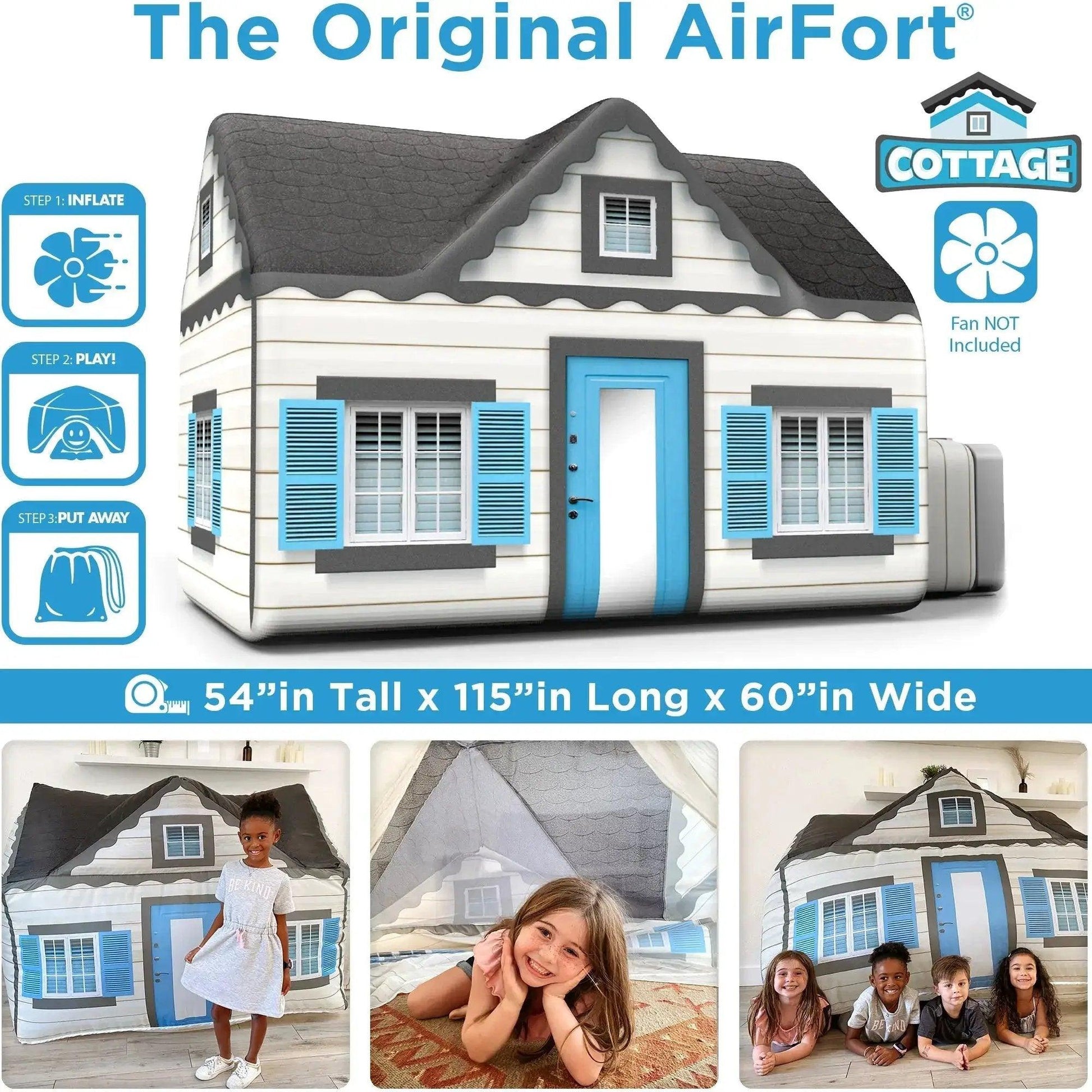  AirFort Cottage Play Tent Instant Indoor Fun -  ToylandEU™