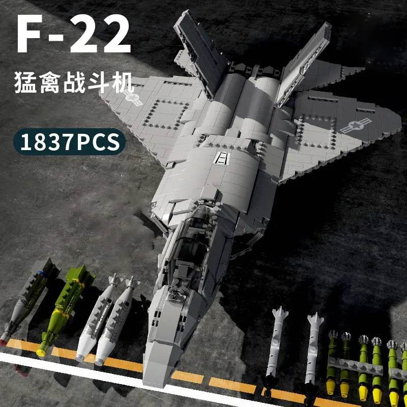 Aircraft Series F22 Fighter Building Blocks Model Toys - ToylandEU