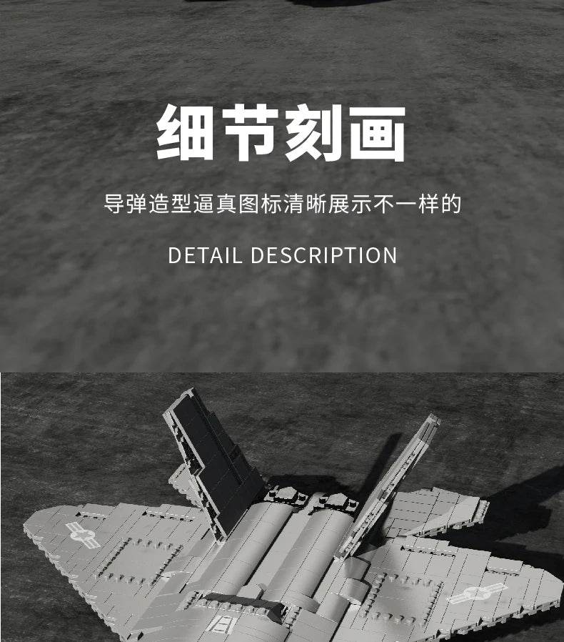 Aircraft Series F22 Fighter Building Blocks Model Toys - ToylandEU