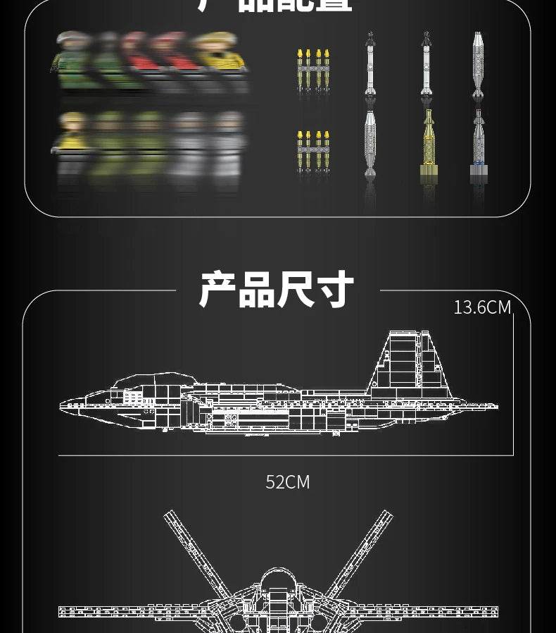 Aircraft Series F22 Fighter Building Blocks Model Toys - ToylandEU