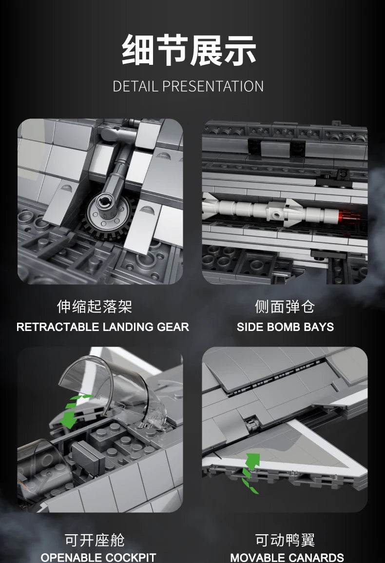 Aircraft Series F22 Fighter Building Blocks Model Toys - ToylandEU