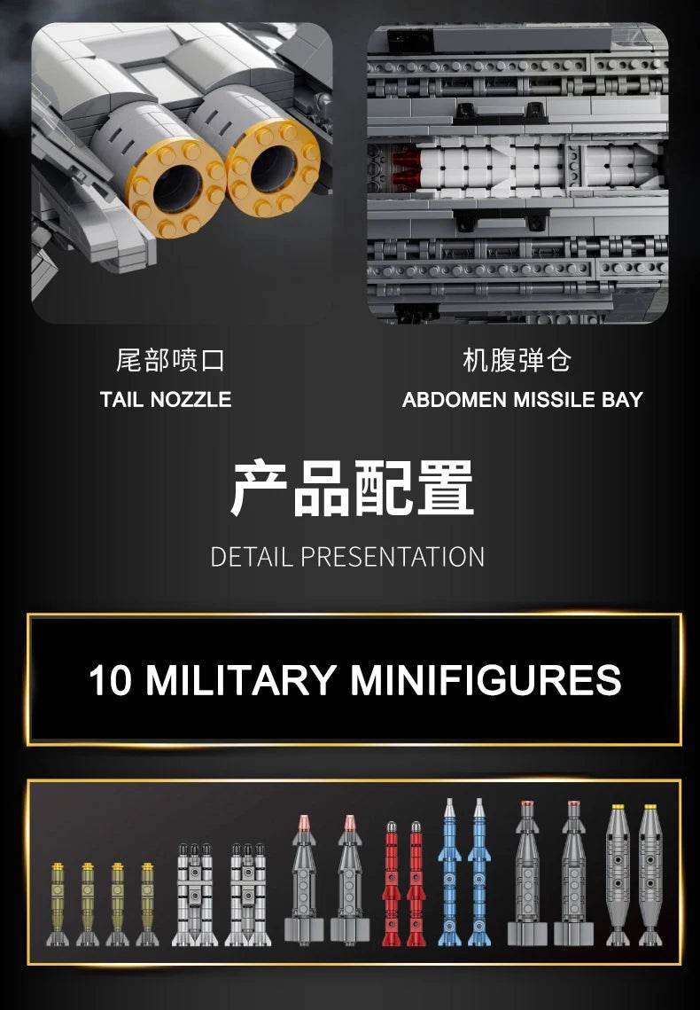 Aircraft Series F22 Fighter Building Blocks Model Toys - ToylandEU