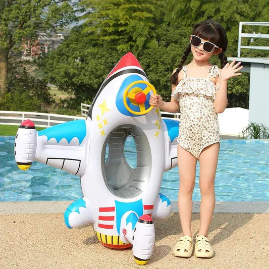  Aircraft Shape Baby Swim Ring Inflatable Pool Float -  ToylandEU™